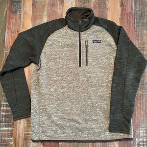 Men Patagonia Better Sweater 1/4 Zip XL in EUC Brown